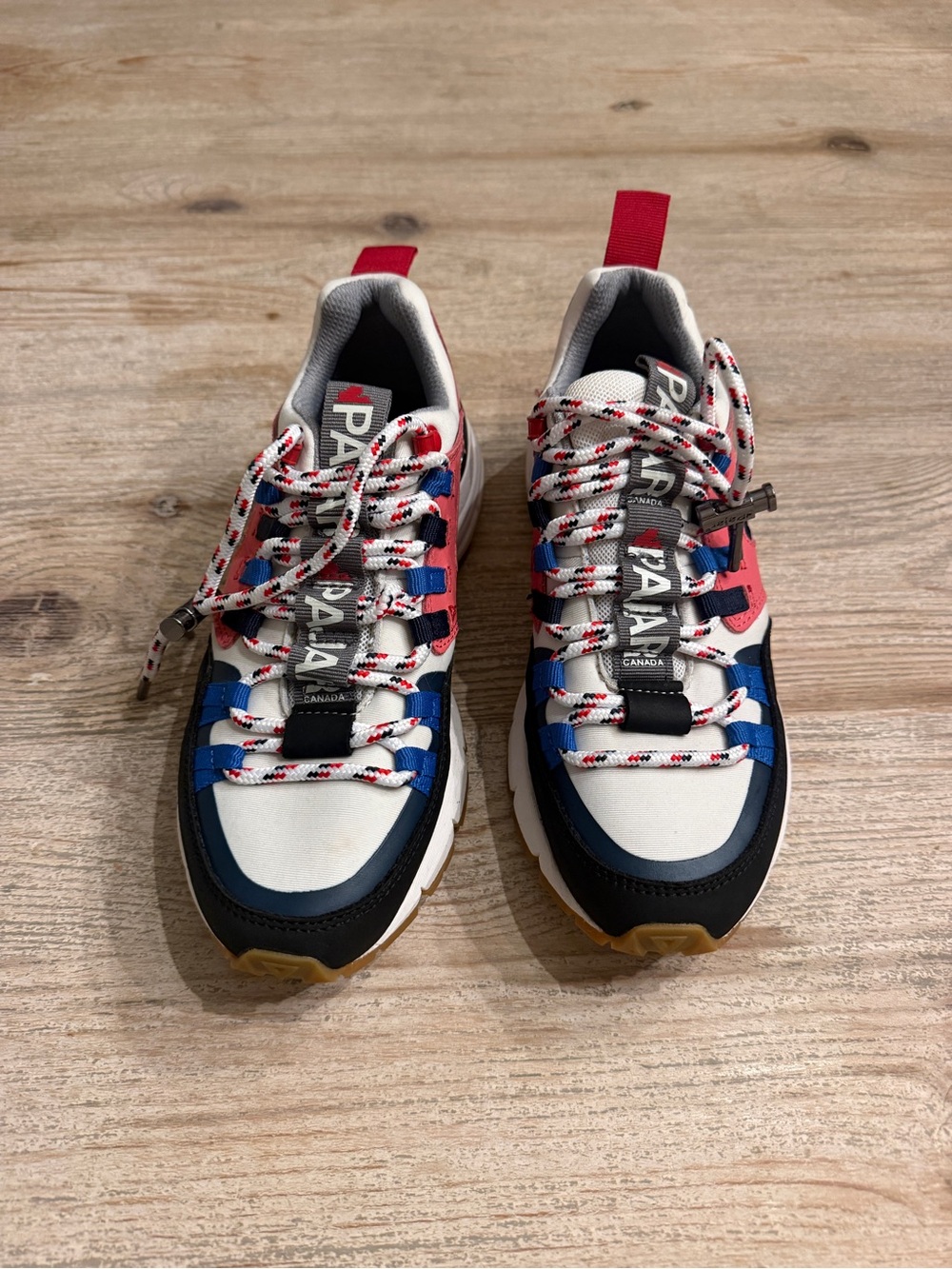 Pajar Women’s White/Navy/Red Trail-Inspired Sneakers